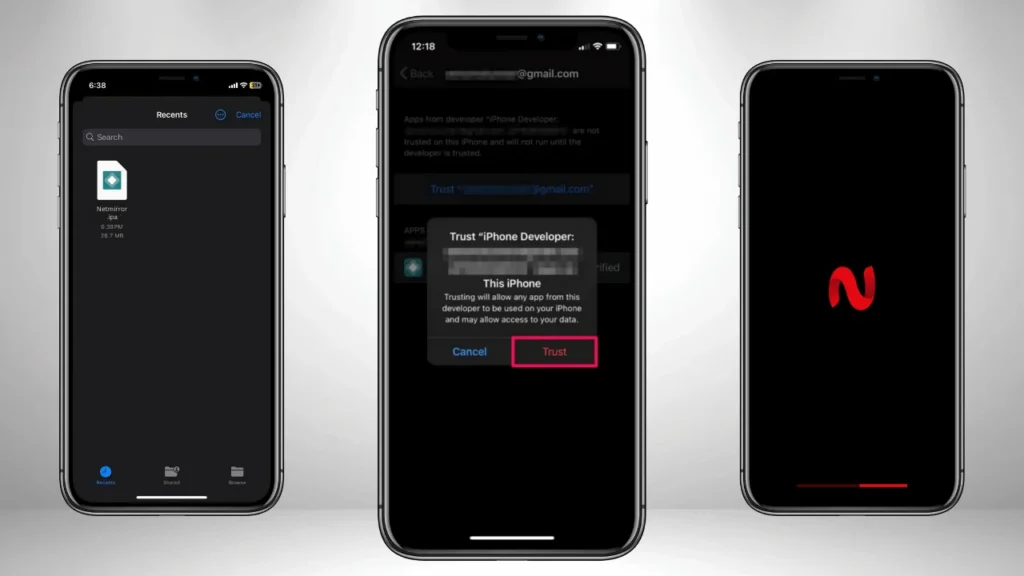 downloading and installing netmirror app on ios 2
